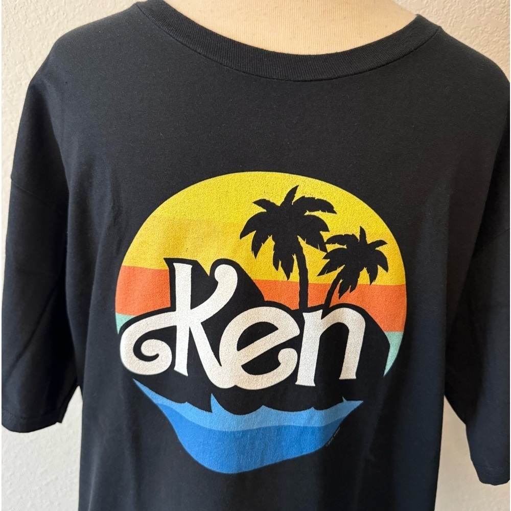 Port & Company Unisex Fan Favorite Ken Barbie Short Sleeve Black T-Shirt Size L